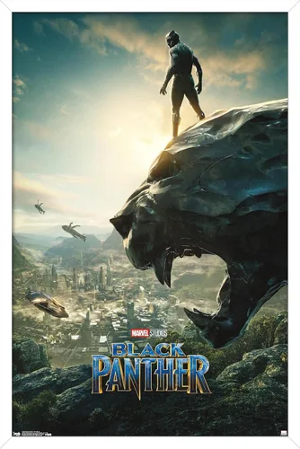 Miniatura 15 de Trends International Marvel Cinematic Universe - Póster de pared de una hoja de Black Panther Monument, 14.725 x 22.375 pulgadas, versión enmarcada
