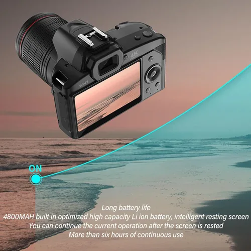 Miniatura 7 de HURRISE Cámaras para Fotografía 4K vlogging Cámara Digital 64MP cámaras fotograficas Principiantes DSLR Viajes Principiante Barato aa Batería zs200d