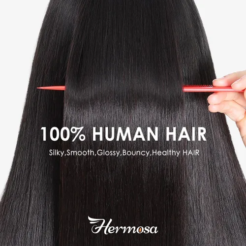 Miniatura 7 de Hermosa - Pelucas de cabello humano con encaje frontal HD de 13 x 4 pulgadas, prearrancadas con cabello de bebé, densidad 180, transparente, 9A