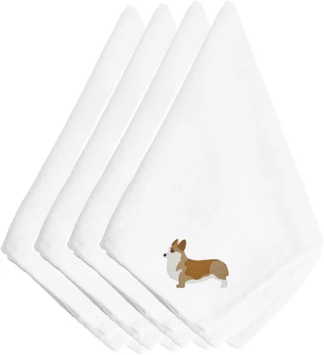 Miniatura 31 de Caroline's Treasures BB3448NPKE Affenpinscher - Juego de 4 servilletas bordadas, lavables, suaves, duraderas, servilletas de mesa para hotel
