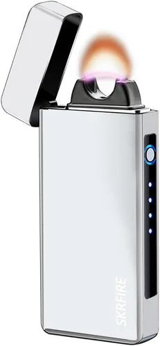 Miniatura 13 de SKRFIRE Encendedor USB resistente al viento – Arco eléctrico de alta potencia, encendedor de plasma recargable con linterna multimodo y pantalla