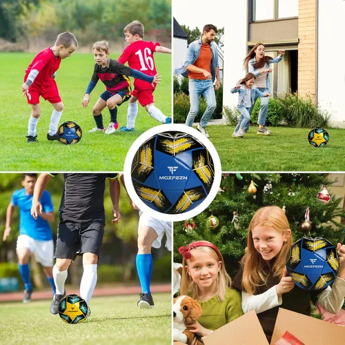 Miniatura 25 de Balón de fútbol juvenil tamaño 4, para niños, para jugar al aire libre, práctica, pelota de fútbol para adolescentes, niños y niñas, para interiores