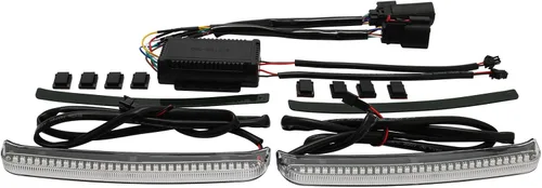 Miniatura 3 de TCMT - Luz LED para alforja con señal de marcha, freno y giro para Harley Electra Glide 2014-2024 con lente transparente