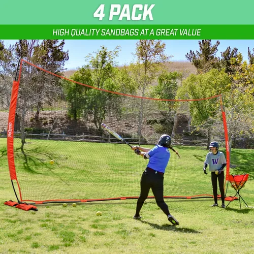 Miniatura 6 de GoSports Sports Net - Juego de 4 anclajes con peso para redes de béisbol, porterías de fútbol, redes de golf, redes de fútbol, redes de hockey y más