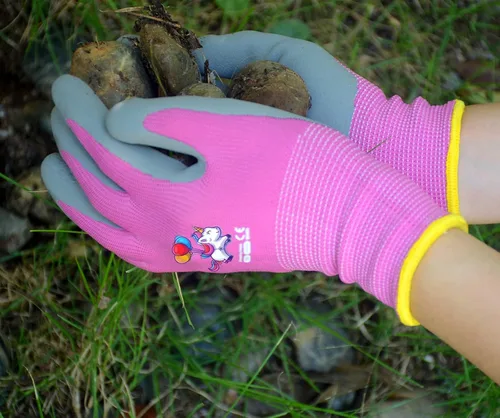 Miniatura 2 de KDK - Guantes de jardín para niños de 5 a 7 años, guantes de trabajo en el jardín para niños pequeños, jóvenes, niñas, niños, guante de goma suave