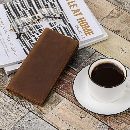 Miniatura 2 de Kattee cartera plegadiza clásica de cuero para hombre
