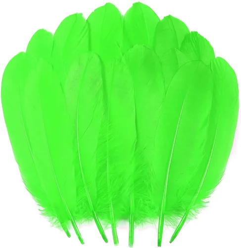 Miniatura 21 de 50 piezas de plumas de ganso naturales de 5 estilos, accesorios de ropa, paquete de estilos arcoíris, decoración de Pascua, Navidad, ropa