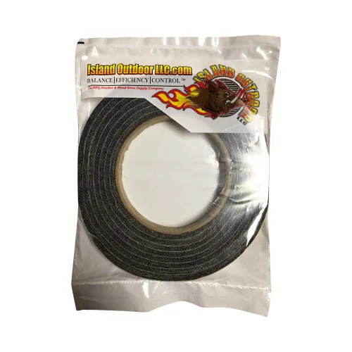 LavaLock® Junta de barbacoa autoadhesiva, color gris, junta para ahumador de alta temperatura, sello de parrilla de carbón, pantalones cortos de
