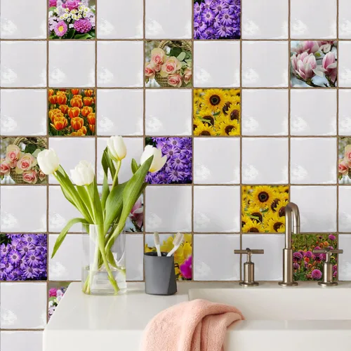 Miniatura 33 de Alwayspon Vinilo adhesivo efecto piedra, pegatinas para azulejos de pared autoadhesivas, protector antisalpicaduras para cocina y baño, T026