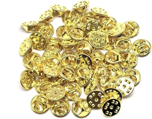 Miniatura 6 de XZYLPB0 - 50 piezas de metal para solapa, cierre de bloqueo, cierre de mariposa, embrague, alfiler trasero para broche, corbata, sombrero, insignia