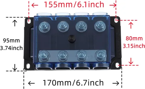Miniatura 5 de BOJACK 4-Way AMG Mega Fuse Holder (Pack de 1 ANM-B4)