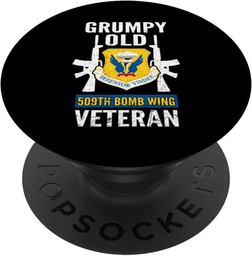 Miniatura 6 de Grumpy Old 509th Bomb Wing Retired US Veteran Military PopSockets MagSafe PopGrip for iPhone