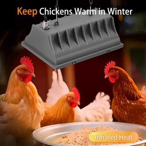 Miniatura 2 de Lámpara Calefactora para Criadora de Pollos 175W Placa Calefactora de Criadora para Pollitos Luz Colgante Calentada Temperatura y Altura Ajustables