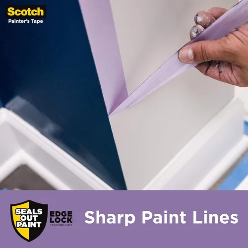 Miniatura 10 de Scotch Cinta para pintores de superficies delicadas, 0.94 pulgadas x 60 yardas, preparación de pintura sin daños, protege superficies delicadas