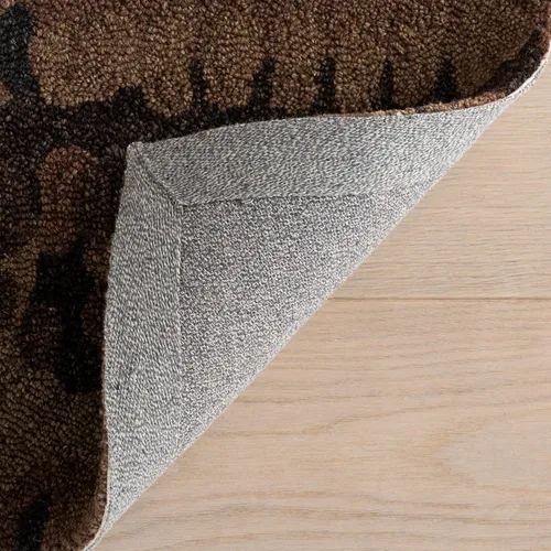 Miniatura 6 de Dash & Albert Paint Chip Hand Micro Hooked Wool Rug, 2' X 3', Bark Abstract