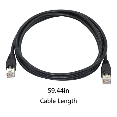 Miniatura 7 de QIANRENON Cable RJ50 10P10C Cat 5E macho a macho modular de cristal con conectores de blindaje para escanear pistolas de código, equipos