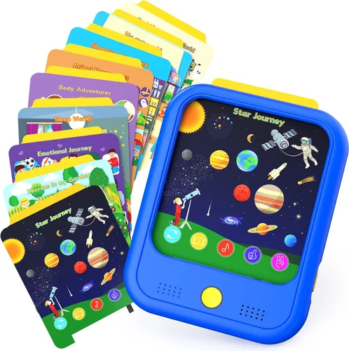 Tableta de aprendizaje para niños, almohadilla de aprendizaje educativa para niños de 2 a 5 años para aprender alfabetos, números, alimentos,