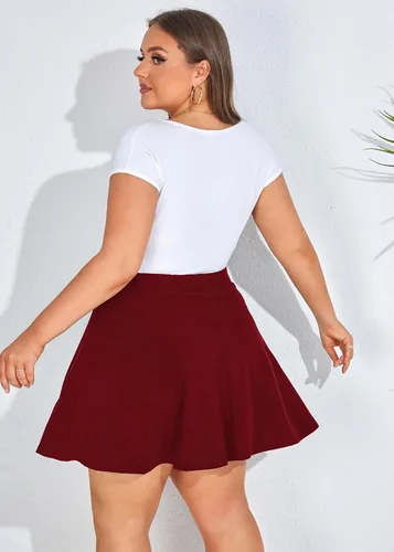 Miniatura 3 de Hanna Nikole - Minifalda básica para mujer, de talla extragrande, falda pantalón básica y versátil, de tenis, falda skater con bolsillos
