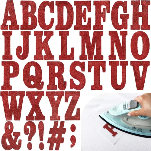 279 Piezas Letras Navideñas para Planchar de 2 Pulgadas A-Z Letras de Flocado Letras de Transferencia Calcomanías para Calcetines Letras de Alfabeto