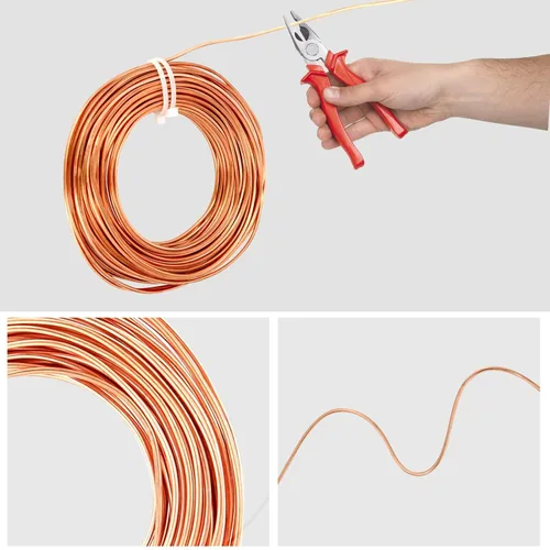 Miniatura 4 de Alambre de cobre suave 99.9%, calibre 6/diámetro de 4.1 mm, 3.8m/12.5 pies, carrete de 1 libra, alambre de cobre puro, alambre para hacer joyas