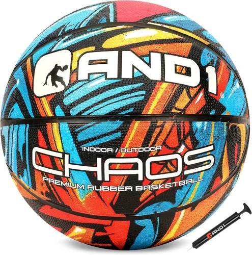 Miniatura 13 de AND1 Chaos Basketball: Official Regulation (29.5 inches) Rubber - Deep Channel Construction Streetball, Made for Indoor Outdoor Basketball