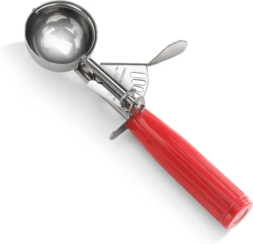 Miniatura 14 de New Star Foodservice 34905 cuchara de presión para pulgar de grado comercial/cuchara para helado, acero inoxidable 18/8, 0.875 oz, tamaño 40, púrpura