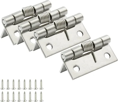 Miniatura 2 de Hitefu 4 bisagras de resorte, bisagra de apertura automática pequeña de 1.5 pulgadas, bisagras de resorte de apertura automática, bisagra de cierre