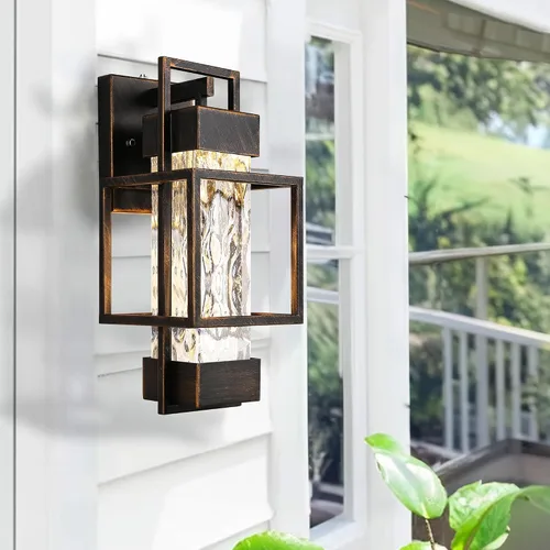 Miniatura 5 de PARTPHONER Luminarias Modernas para Exteriores Iluminación Exterior de Anochecer a Amanecer Paquete de 2, Aplique de Pared Exterior de 15 pulgadas