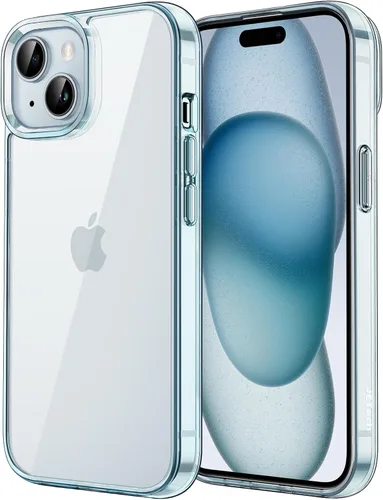 Miniatura 28 de JETech - Funda para iPhone 15 de 15,5 cm, cubierta antiamarilleo a prueba de golpes, parte trasera transparente antiarañazos (negro)