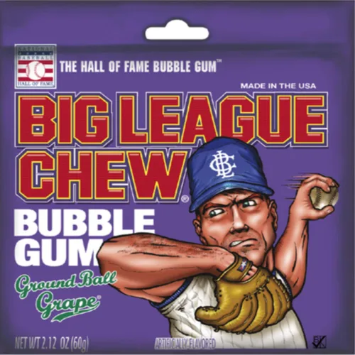 Miniatura 2 de Big League Chew Ground Ball Grape Paquete de 4 bolsas de 2.12