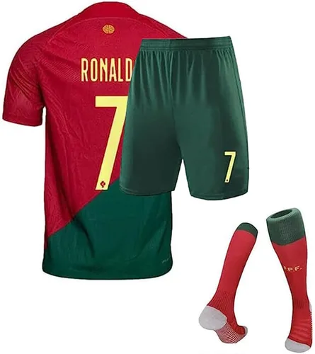 Football Jersey No.7, Jersey 2022 Soccer Jersey, T-Shirt Boys Kids Youth Jersey Socks Soccer Shirt Kit Set