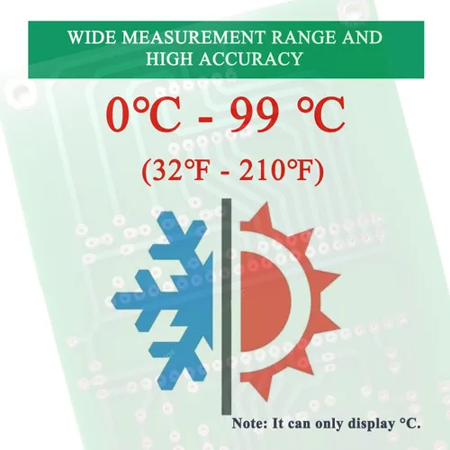Miniatura 5 de Kits de práctica de soldadura DIY DS18B20 Módulo de sensor de temperatura Kits electrónicos DIY Kit de proyecto de soldadura 32.0-210.2 °F