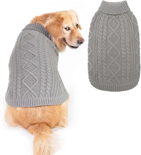 Miniatura 47 de BINGPET Suéter de Punto Térmico para Perros Pequeños, Medianos y Grandes, Abrigo de Invierno para Perros y Gatos, Conjuntos de Sudaderas Cálidas