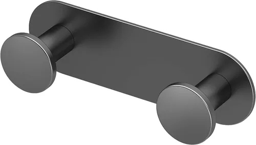 Gatco 1281MX Glamour - Gancho doble para bata de baño, 2 ganchos, gancho montado en la pared para toallas de baño, batas y abrigos, 6.5 pulgadas de
