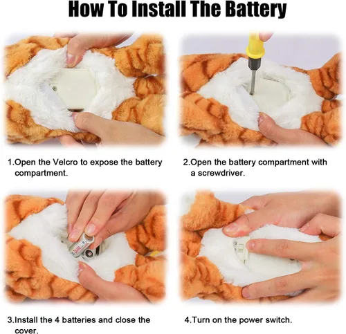 Miniatura 6 de Smalody Juguetes de Peluche Interactivos, Gato Electrónico de Control de Sonido Novedoso, Mascotas Electrónicas Robot Gato, Regalo para Niños