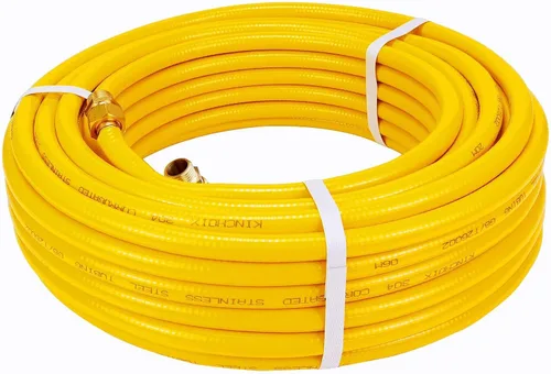Miniatura 10 de 17ft 1/2'' CSST Gas Line Flexible Gas Line 1/2 Pipe with 2 Male Fittings Corrugated Stainless Steel Tubing for Natural Gas Propane