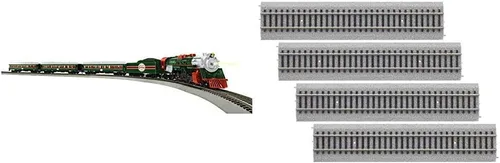 Miniatura 13 de Juego de tren Lionel Christmas Express LionChief Bluetooth eléctrico de calibre HO con control remoto, multicolor