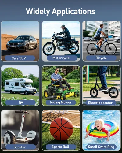Miniatura 4 de Inflador de Neumáticos Compresor de Aire Portátil, Mini Bomba de Aire para Neumáticos de Coche, Bomba de Neumáticos de Bicicleta Eléctrica