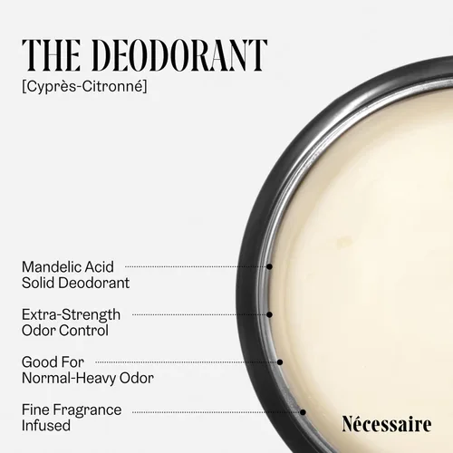 Miniatura 4 de Nécessaire The Deodorant Cyprès-Citronné Natural Aluminum-Free Deodorant For Women & Men. Extra Strength Treatment with Mandelic Acid. Free of