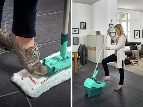 Miniatura 7 de Leifheit Floor Cleaning Profi XL - Juego de trapeador y cubeta - Trapeador de microfibra de 16.5 in para suelos grandes con junta de 360°, sistema