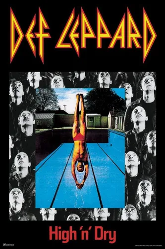 Miniatura 2 de Def Leppard Póster de la banda de rock de los 80, tapiz enmarcado, decoración de pared, impresión artística genial, póster de pared de 12x18