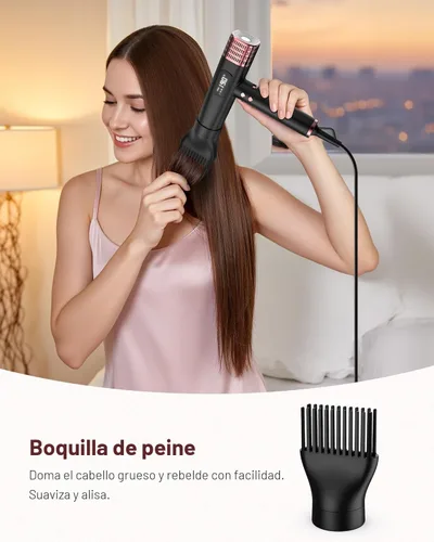 Miniatura 6 de MESCOMB Secador de pelo de viaje con difusor, 1875 W de doble voltaje iónico, secado rápido y control de encrespamiento para cabello grueso/rizado