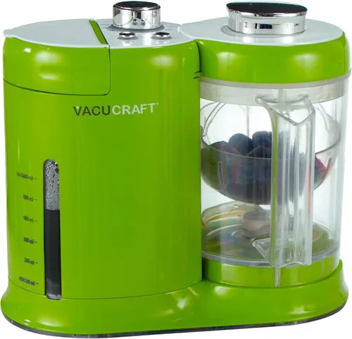 Máquina para bebés 4 en 1, procesador para vapor, puré, mezcla de alimentos caseros, verde