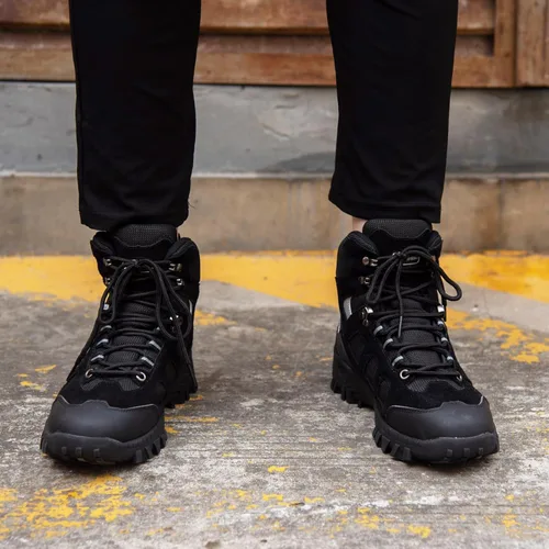 Miniatura 8 de SUADEX Botas con punta de acero para hombres y mujeres, botas de trabajo antideslizantes, botas de seguridad con punta compuesta