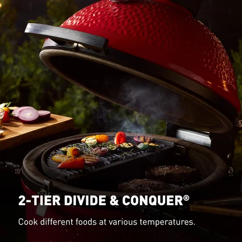 Miniatura 7 de Kamado Joe Classic Joe Series II - Parrilla de carbón de cerámica independiente de 18 pulgadas y ahumador con bisagra AirLift, ventilación superior