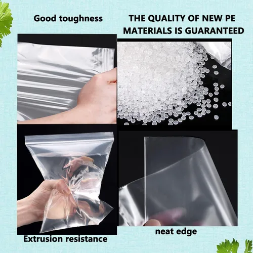 Miniatura 4 de newlng 500 bolsas de plástico pequeñas resellables de polietileno transparentes de 6.3 mil para embalaje de joyas, dulces, aperitivos, cuentas