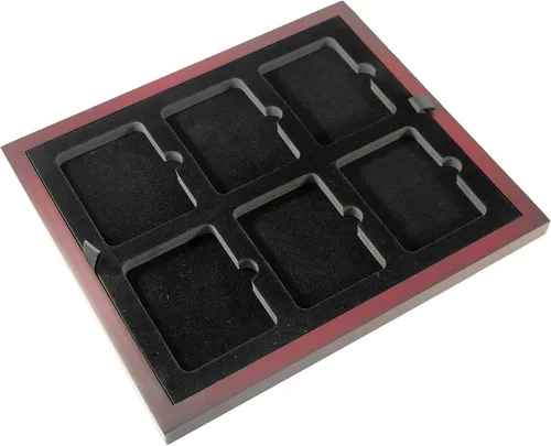 Miniatura 11 de Caja de exhibición de monedas de dos bandejas para cápsulas, certificadas, estilo losa o monedas de desafío, sin bandejas