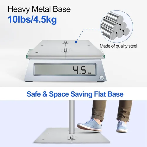 Miniatura 3 de EMART Soporte para Telón de Fondo, 8.5x10 pies Ancho Ajustable Soporte de Fondo de Fotografía con Postes de Base Plana Resistente, Tubo de Acero