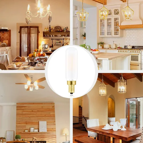 Miniatura 7 de Bombilla LED T6 esmerilada E12 regulable Edison 25W blanco suave 3000K E12 bombillas incandescentes equivalentes a T6.5 bombilla de filamento LED