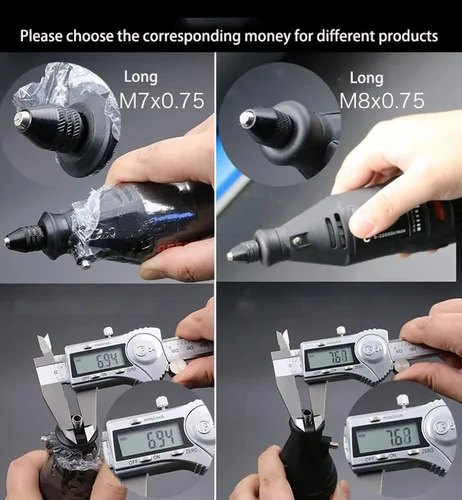 Miniatura 4 de Kit de adaptador de cambio rápido de broca sin llave con vástago de portabrocas compatible con herramientas rotativas
